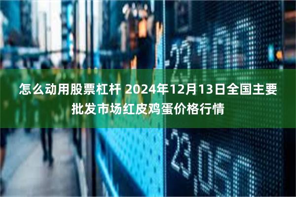 怎么动用股票杠杆 2024年12月13日全国主要批发市场红皮鸡蛋价格行情