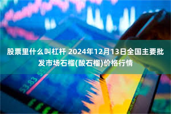股票里什么叫杠杆 2024年12月13日全国主要批发市场石榴(酸石榴)价格行情