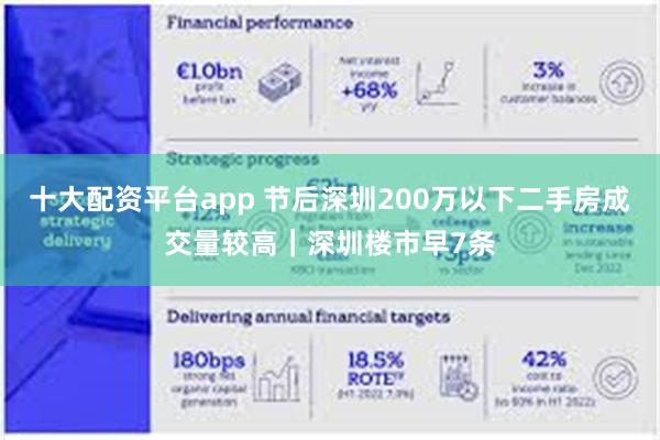十大配资平台app 节后深圳200万以下二手房成交量较高｜深圳楼市早7条