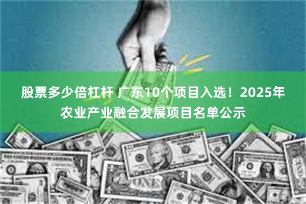 股票多少倍杠杆 广东10个项目入选！2025年农业产业融合发展项目名单公示