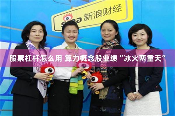 股票杠杆怎么用 算力概念股业绩“冰火两重天”