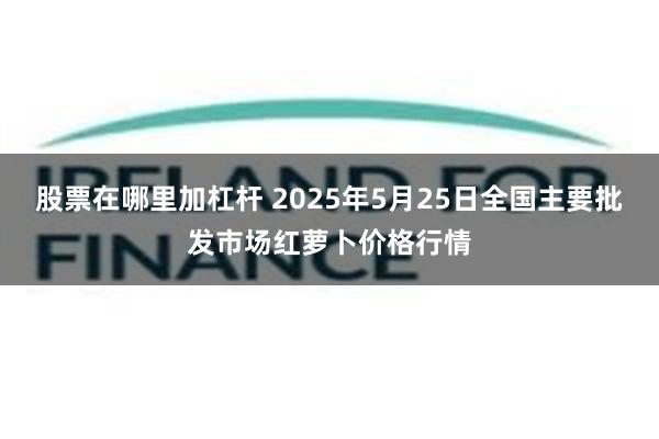 股票在哪里加杠杆 2025年5月25日全国主要批发市场红萝卜价格行情