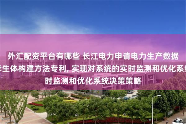 外汇配资平台有哪些 长江电力申请电力生产数据专网数字孪生体构建方法专利, 实现对系统的实时监测和优化系统决策策略